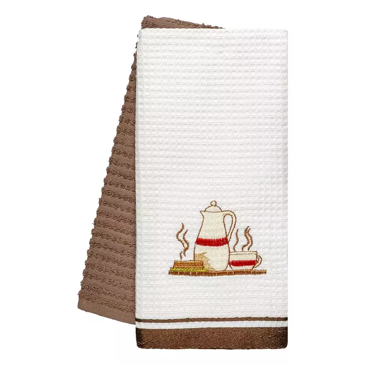 Beauty Home Ποτηρόπανα σετ 2τμχ Breakfast Art 8820 40x60 Καφέ