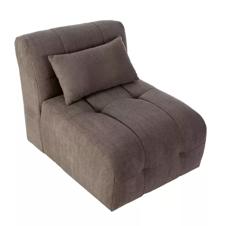 Artekko Sofia Γκρι Μπουκλέ Πολυθρόνα (70x95x75)cm