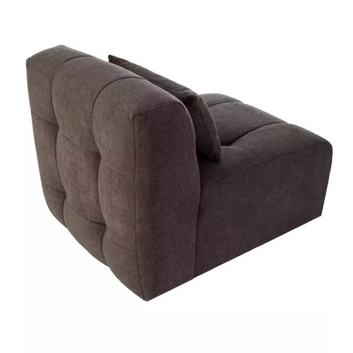 Artekko Sofia Σκούρο Γκρι Μπουκλέ Πολυθρόνα (70x95x75)cm