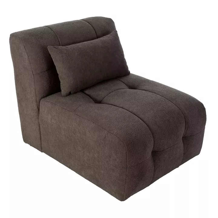 Artekko Sofia Σκούρο Γκρι Μπουκλέ Πολυθρόνα (70x95x75)cm