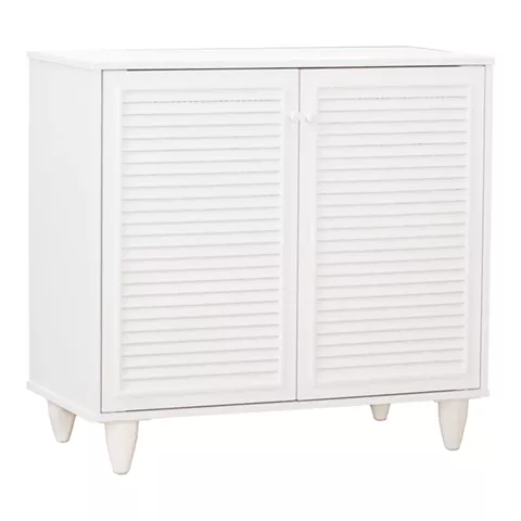 Shoe cabinet Ronan pakoworld in white color 70.5x35x.66cm