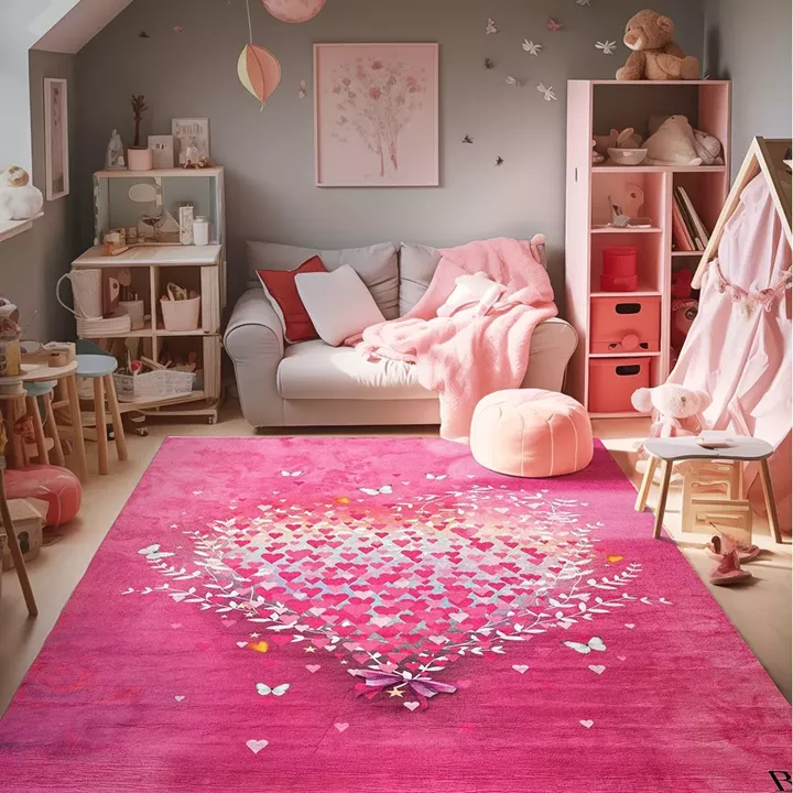 Beauty Home Χαλί παιδικό Fun Art 9589 135x180 Φουξ