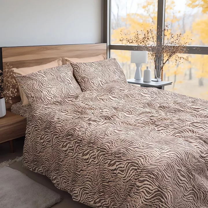 Beauty Home Σετ σεντόνια φανελένια υπέρδιπλα με λάστιχο Matisse Art 12335 170x200+32 Μπεζ