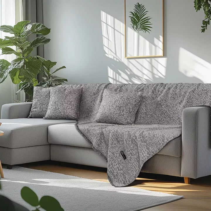 Beauty Home Ριχτάρι Τριθέσιο Art 8642 170x290 Γκρι