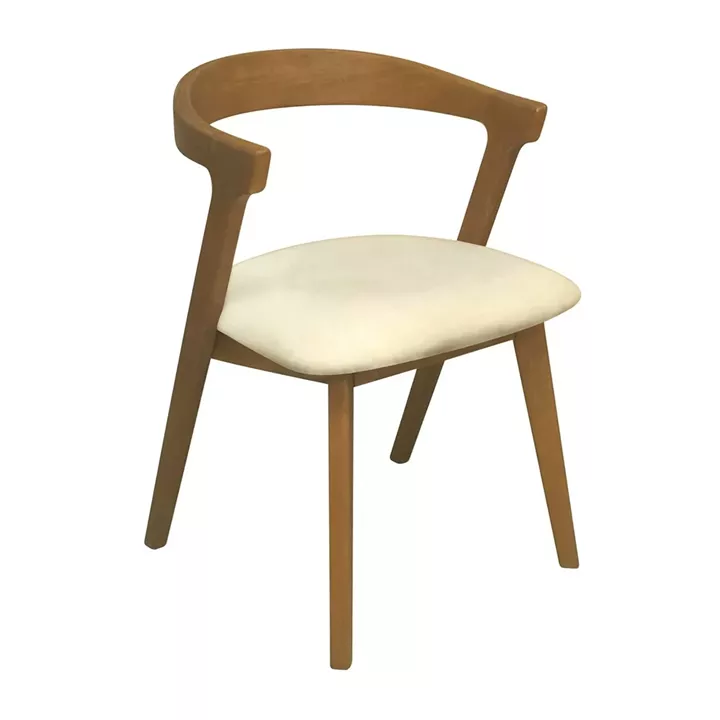 SANDRA Καρέκλα Τραπεζαρίας, Απόχρωση Φυσικό, Pu Εκρού