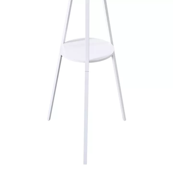 Καλόγερος Denner pakoworld μέταλλο σε λευκή απόχρωση 48.5x48.5x180εκ