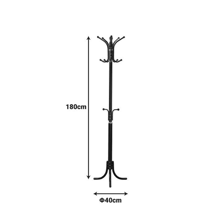 Coat rack Mendora pakoworld metal in white color 40x40x180cm