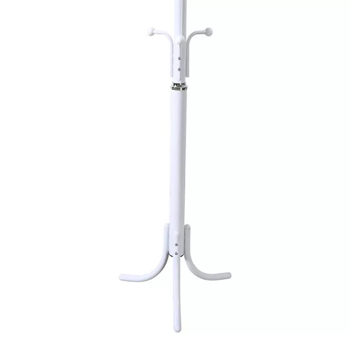 Coat rack Mendora pakoworld metal in white color 40x40x180cm