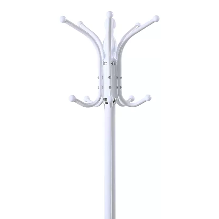 Coat rack Mendora pakoworld metal in white color 40x40x180cm