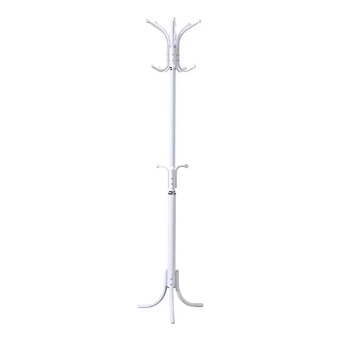 Coat rack Mendora pakoworld metal in white color 40x40x180cm
