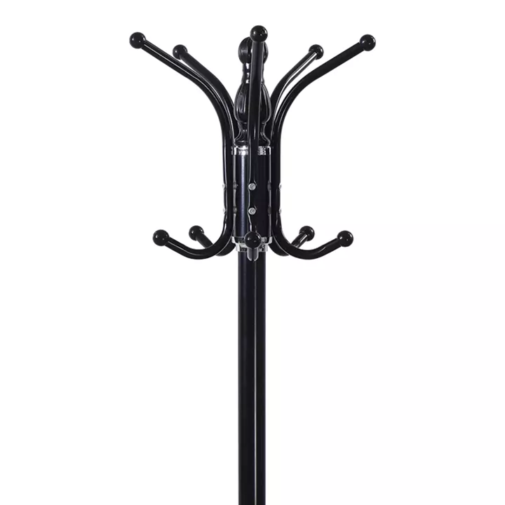 Coat rack Mendora pakoworld metal in black color 40x40x180cm