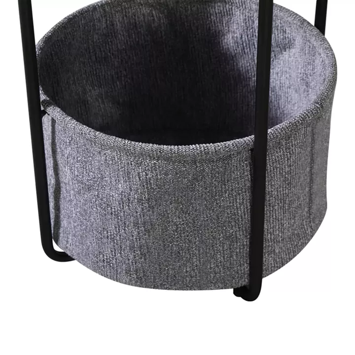 Side table Fredami pakoworld in black marble look D40x50cm