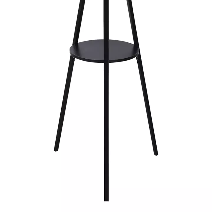 Coat rack Denner pakoworld metal in black color 48.5x48.5x180cm