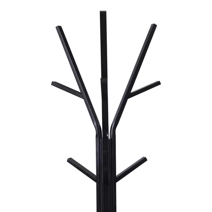 Coat rack Denner pakoworld metal in black color 48.5x48.5x180cm