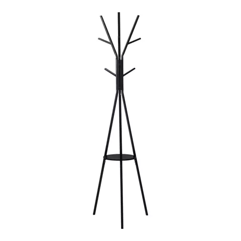 Coat rack Denner pakoworld metal in black color 48.5x48.5x180cm