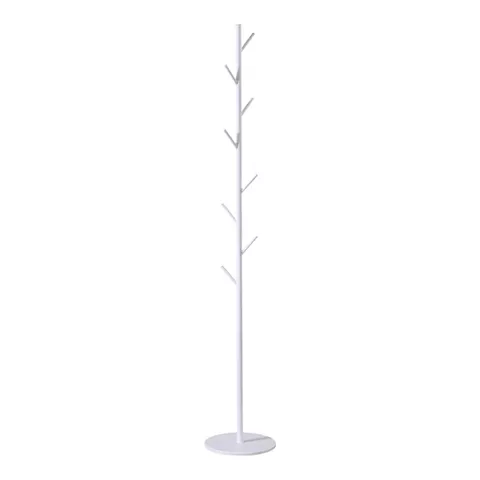 Coat rack Tebera pakoworld metal in white color D30x170cm