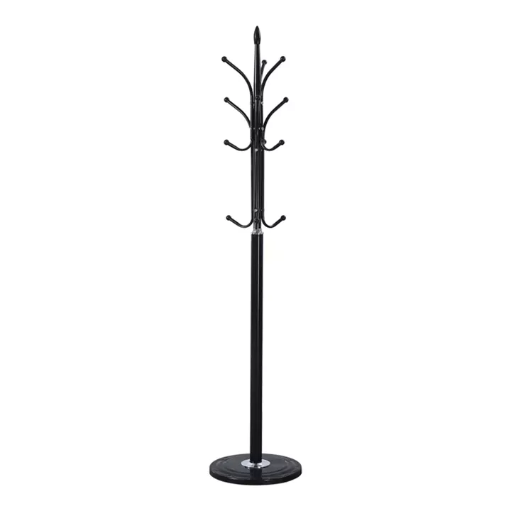 Coat rack Keleste pakoworld metal in black color D37x175cm