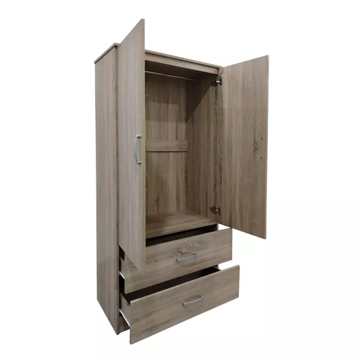 Two-door wardrobe with 2 drawers Lego pakoworld in sonoma color 80x42x180cm