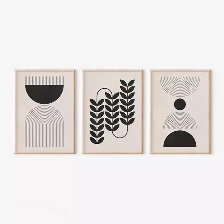 Πίνακας Vanta  pakoworld τρίπτυχος με ψηφιακή εκτύπωση και πλαίσιο 33x1.5x48εκ