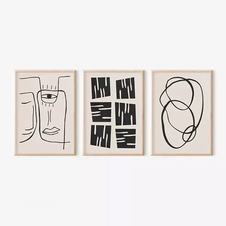 Πίνακας Lumora pakoworld τρίπτυχος με ψηφιακή εκτύπωση και πλαίσιο 33x1.5x48εκ