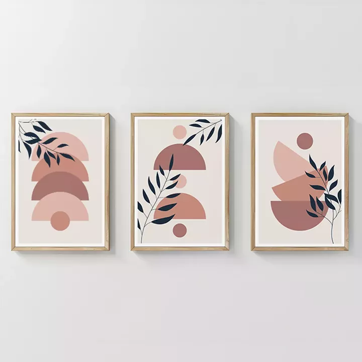 Wall art in frame Elun pakoworld triptyque with digital print 33x1.5x48cm