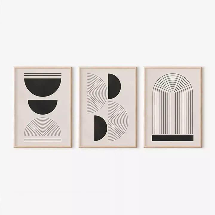 Wall art in frame Nuvia pakoworld triptyque with digital print 33x1.5x48cm