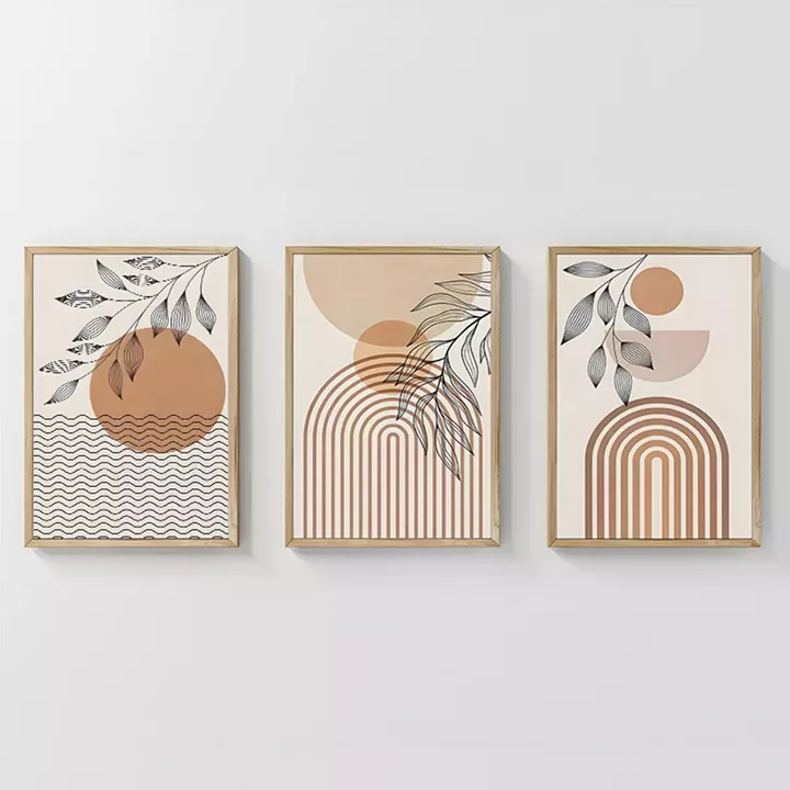 Πίνακας Zephra pakoworld τρίπτυχος με ψηφιακή εκτύπωση και πλαίσιο 33x1.5x48εκ