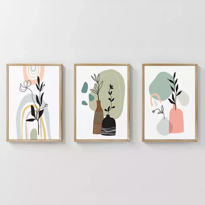 Πίνακας Thalyn pakoworld τρίπτυχος με ψηφιακή εκτύπωση και πλαίσιο 33x1.5x48εκ