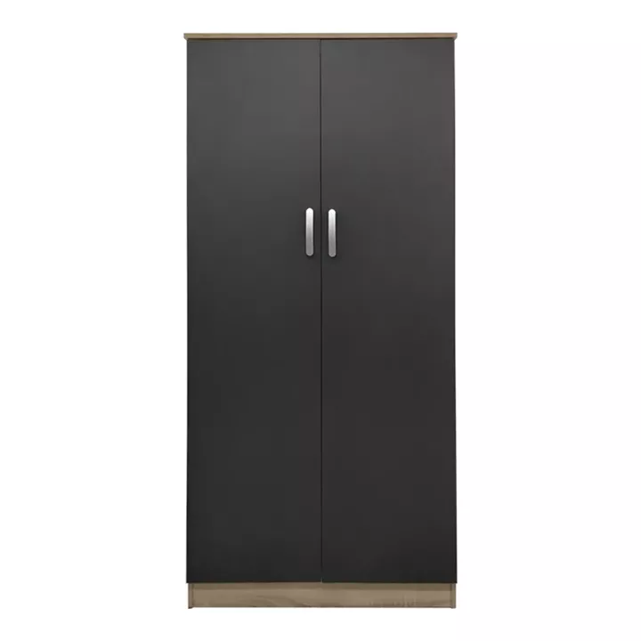 Ντουλάπα δίφυλλη Lego pakoworld σε sonoma-ανθρακί απόχρωση 80x42x180εκ