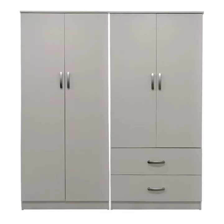 Ντουλάπα τετράφυλλη Lego pakoworld λευκή 160x42x180εκ