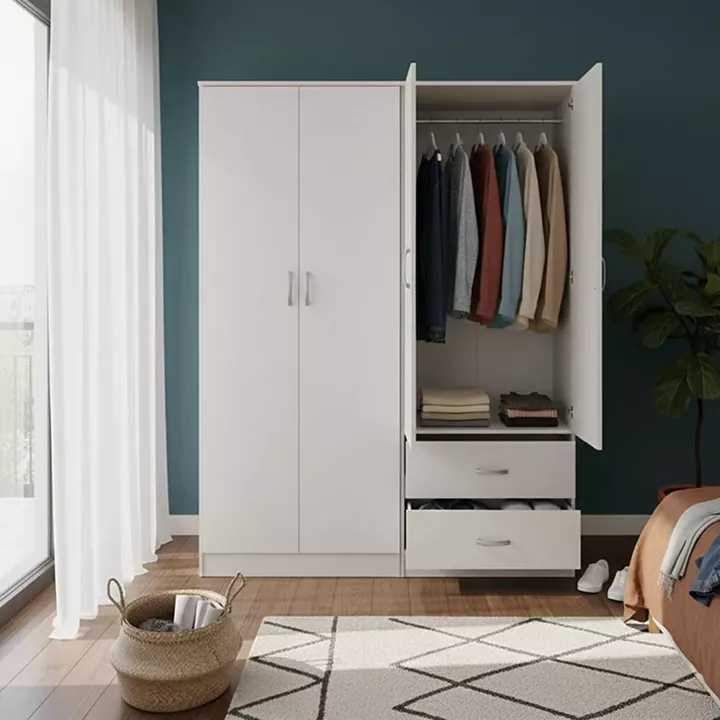 Ντουλάπα τετράφυλλη Lego pakoworld λευκή 160x42x180εκ