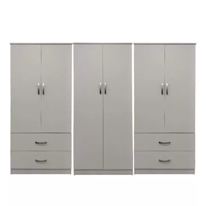 Lego pakoworld six-door wardrobe white 240x42x180cm