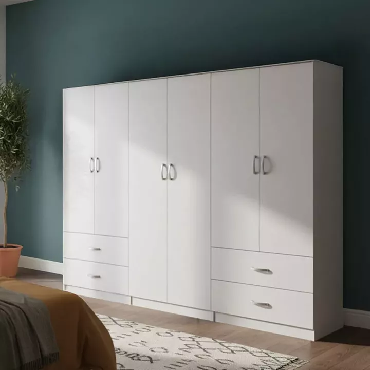 Lego pakoworld six-door wardrobe white 240x42x180cm