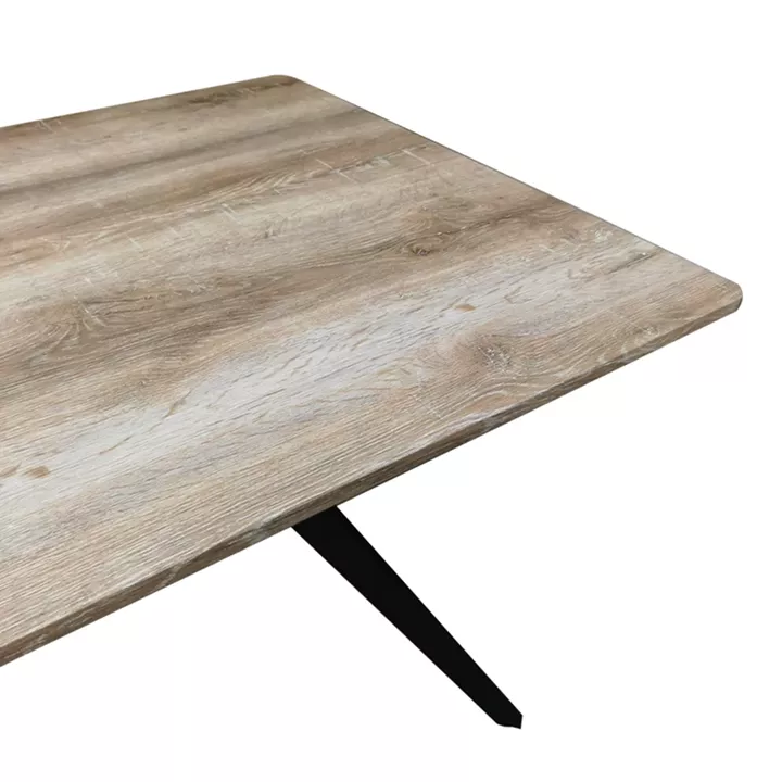 Ezali pakoworld sonoma mdf table with black metal legs 160x90x75cm