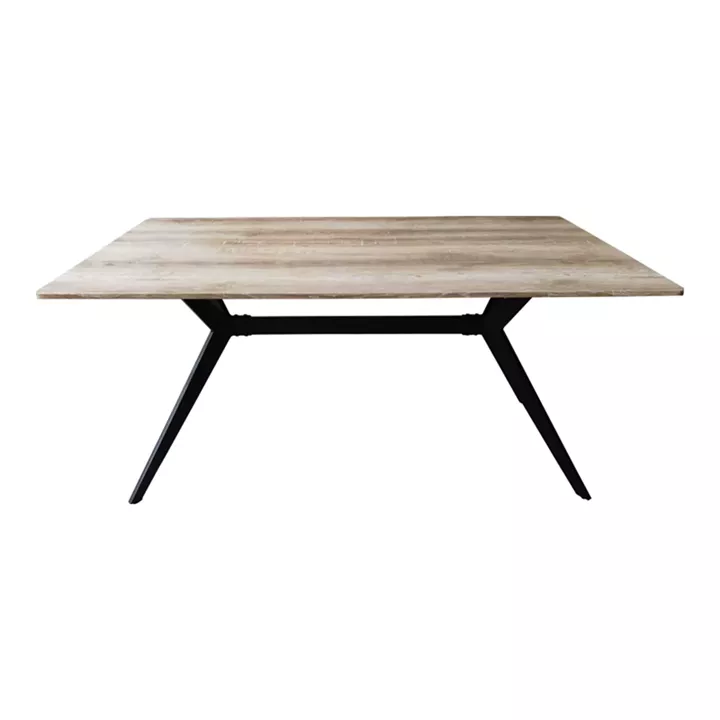 Ezali pakoworld sonoma mdf table with black metal legs 160x90x75cm