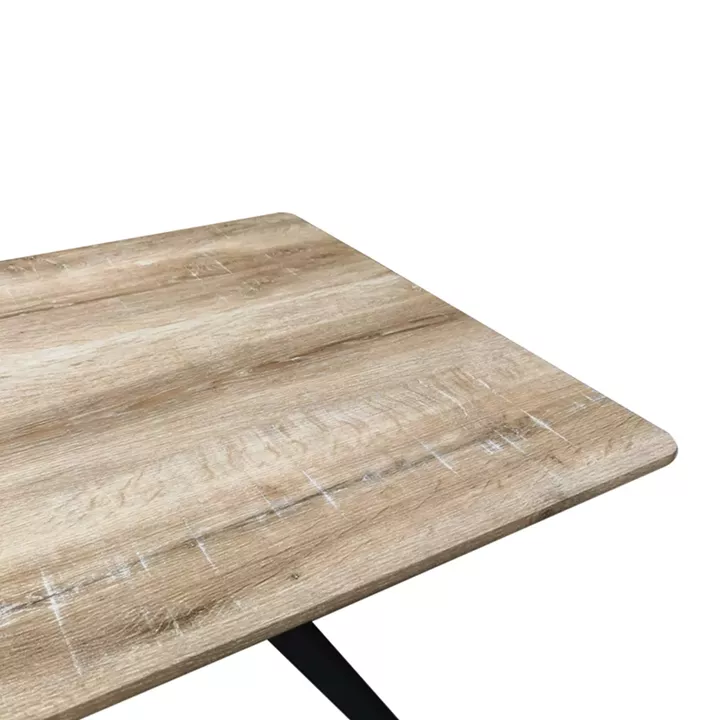 Ezali pakoworld sonoma mdf table with black metal legs 140x80x75cm