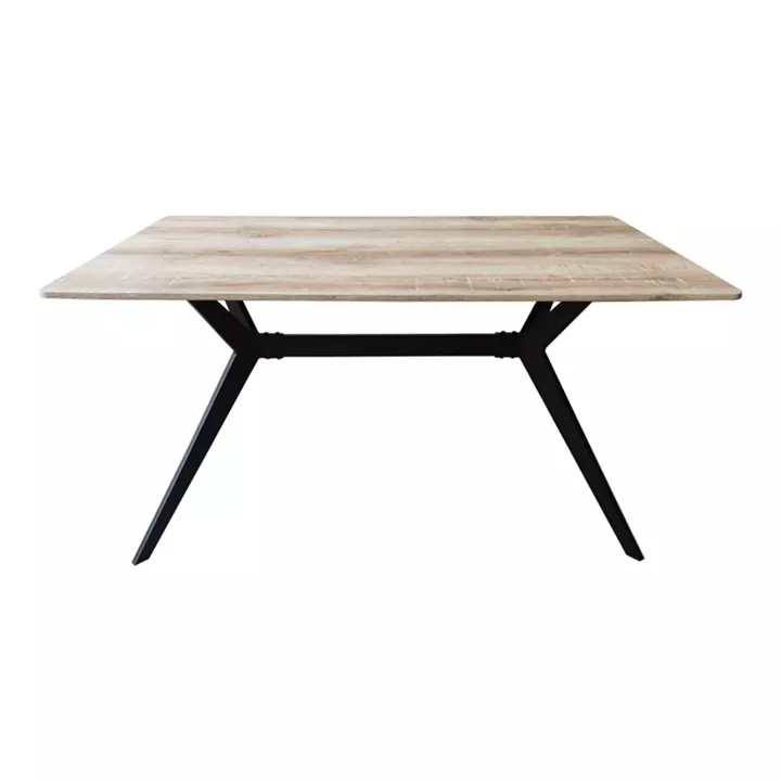 Ezali pakoworld sonoma mdf table with black metal legs 140x80x75cm