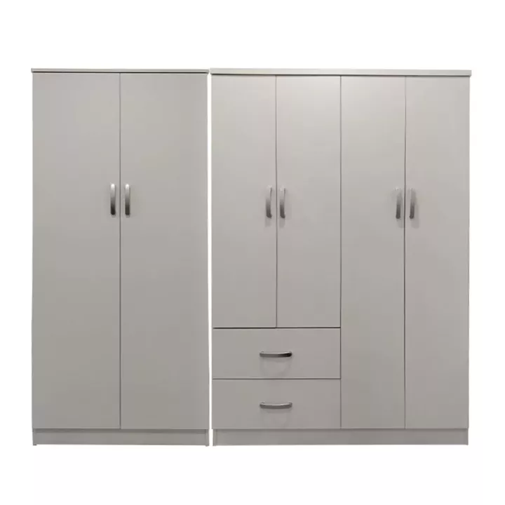 Lego Ι pakoworld six-door wardrobe white 200.5x42x180cm