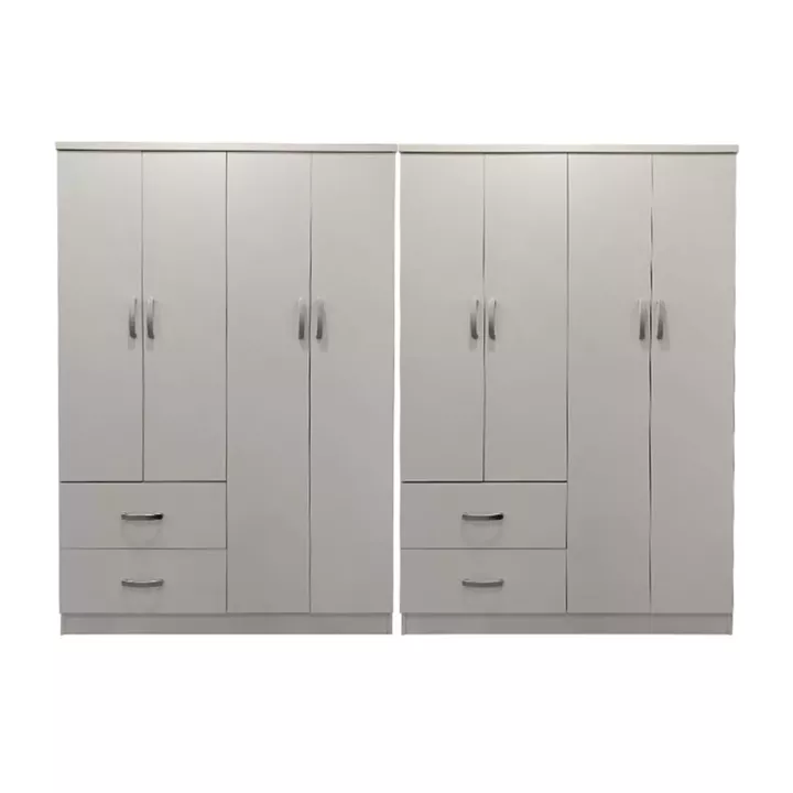 Ντουλάπα οχτάφυλλη Lego pakoworld λευκή 241x42x181εκ