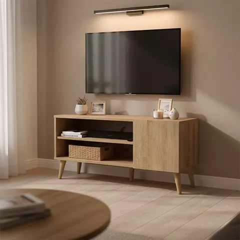 Έπιπλο τηλεόρασης Orianne pakoworld σε sonoma απόχρωση 90x32x46εκ