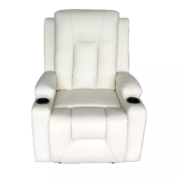 Πολυθρόνα relax Gessel pakoworld PU σε κρεμ απόχρωση 80x90x98εκ