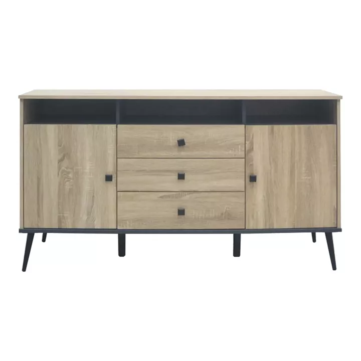 Buffet Zezan pakoworld in sonoma-dark grey color 140.5x41.5x80cm