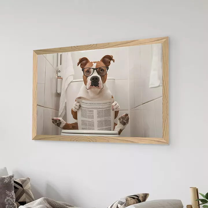 Wall art in frame Fido pakoworld with digital print 48x1.5x33cm
