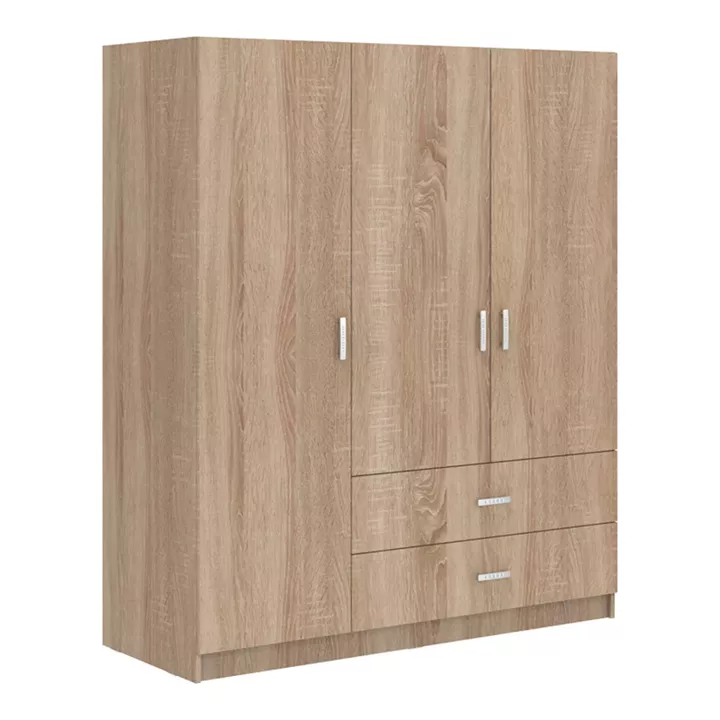 Royal pakoworld three-leaf wardrobe sonoma 150x58x177cm