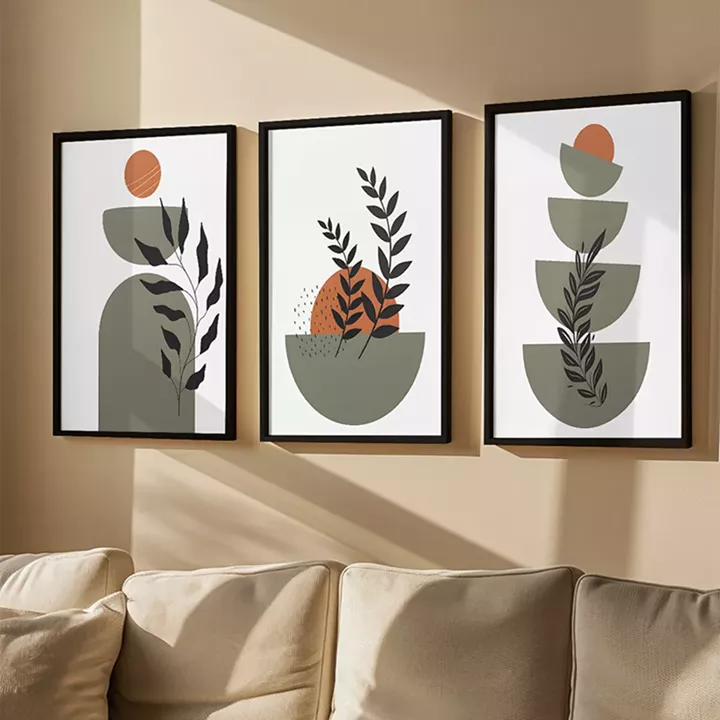 Wall art in frame Corisia pakoworld triptyque with digital print 33x1.5x48cm