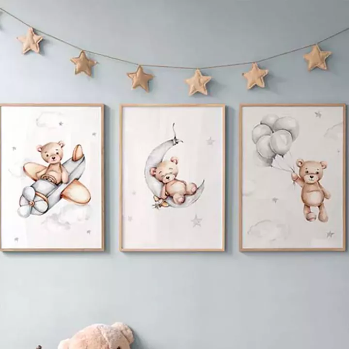 Πίνακας Luthra pakoworld τρίπτυχος με ψηφιακή εκτύπωση και πλαίσιο 33x1.5x48εκ