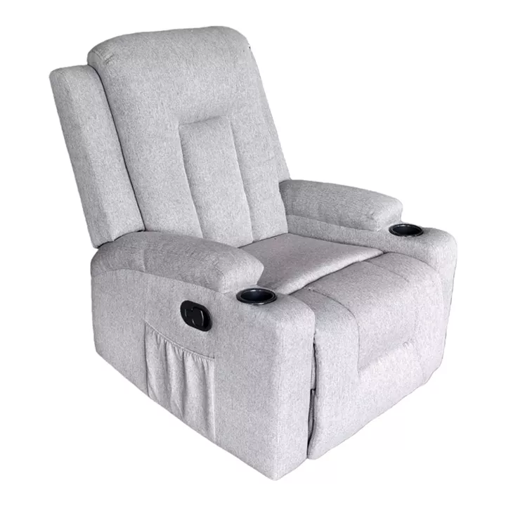 Relax armchair Gessel pakoworld fabric in grey-beige  80x90x98cm