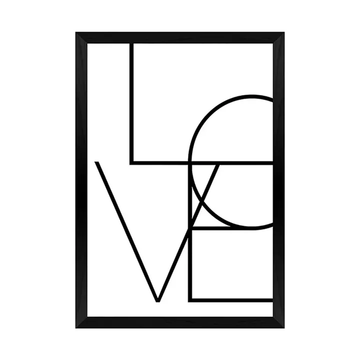 Wall art in frame Amora pakoworld  with digital print 33x1.5x48cm