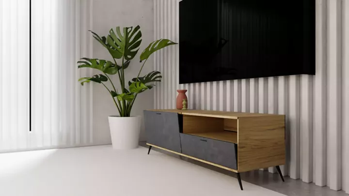 TV ECO-801 μελί-μαύρη πέτρα