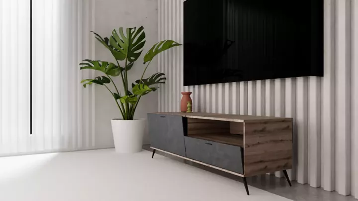 TV ECO-801 σταχτί-μαύρη πέτρα